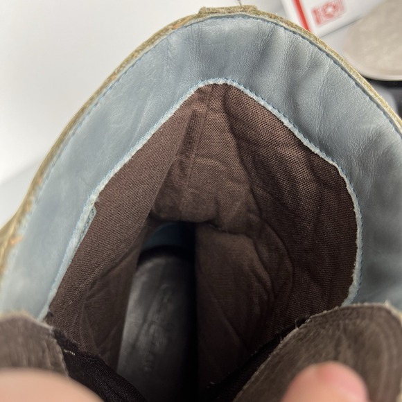 Cole Haan Air Rhone Duck Boots Distressed Tan Canvas Leather Size 13 - Picture 10 of 13